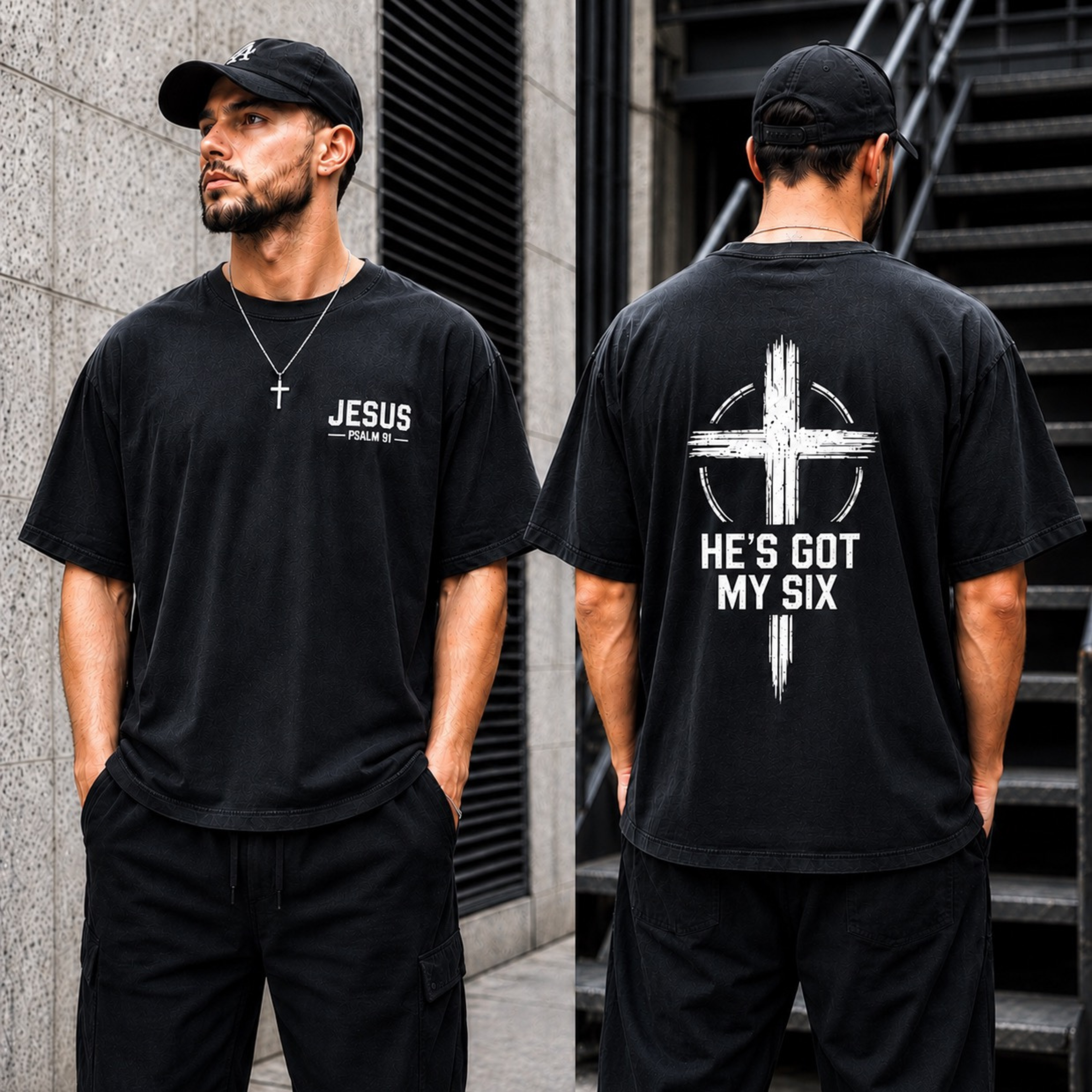 He’s Got My Six – Christian Graphic Tee