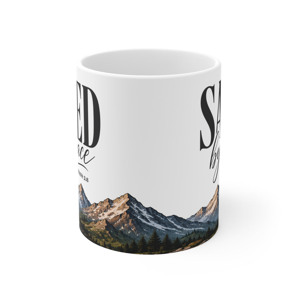 Saved by Grace - Rustic Mountain Mug