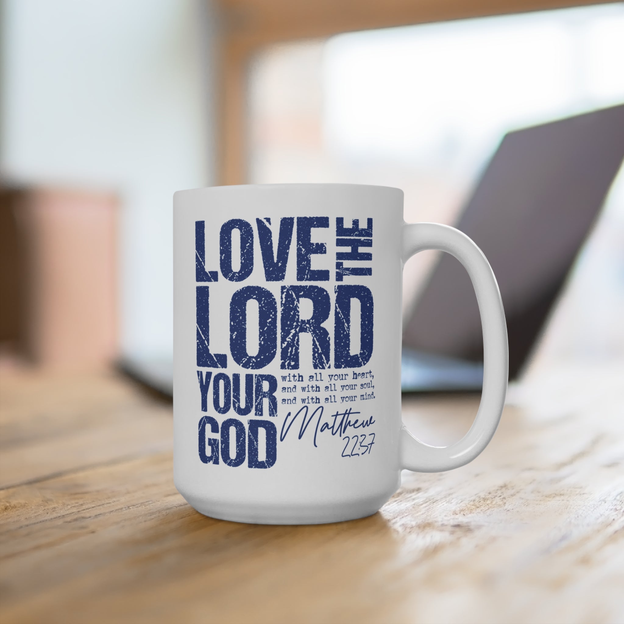 Love the Lord Your God – Mug (White/Navy)