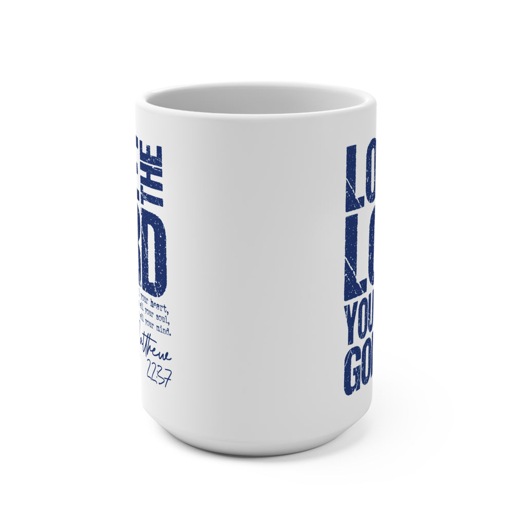 Love the Lord Your God – Mug (White/Navy)