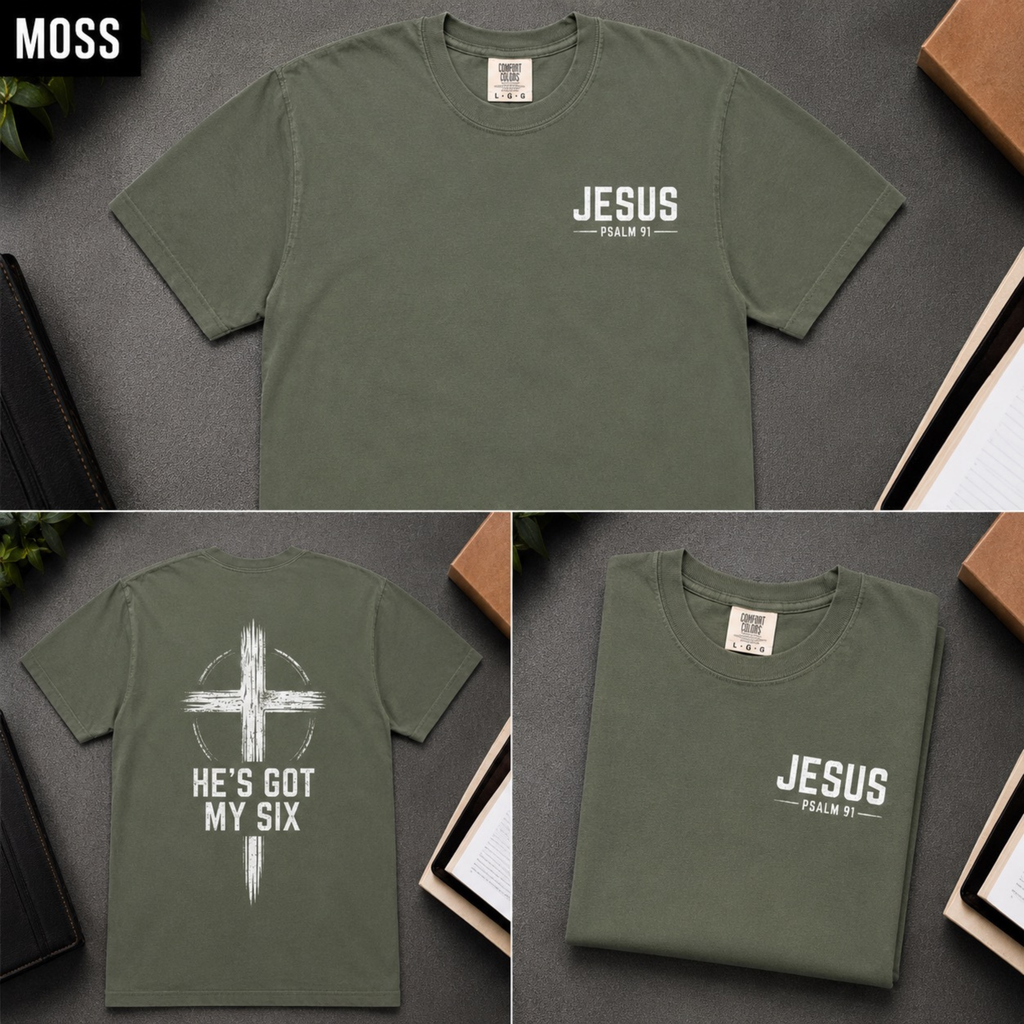 He’s Got My Six – Christian Graphic Tee