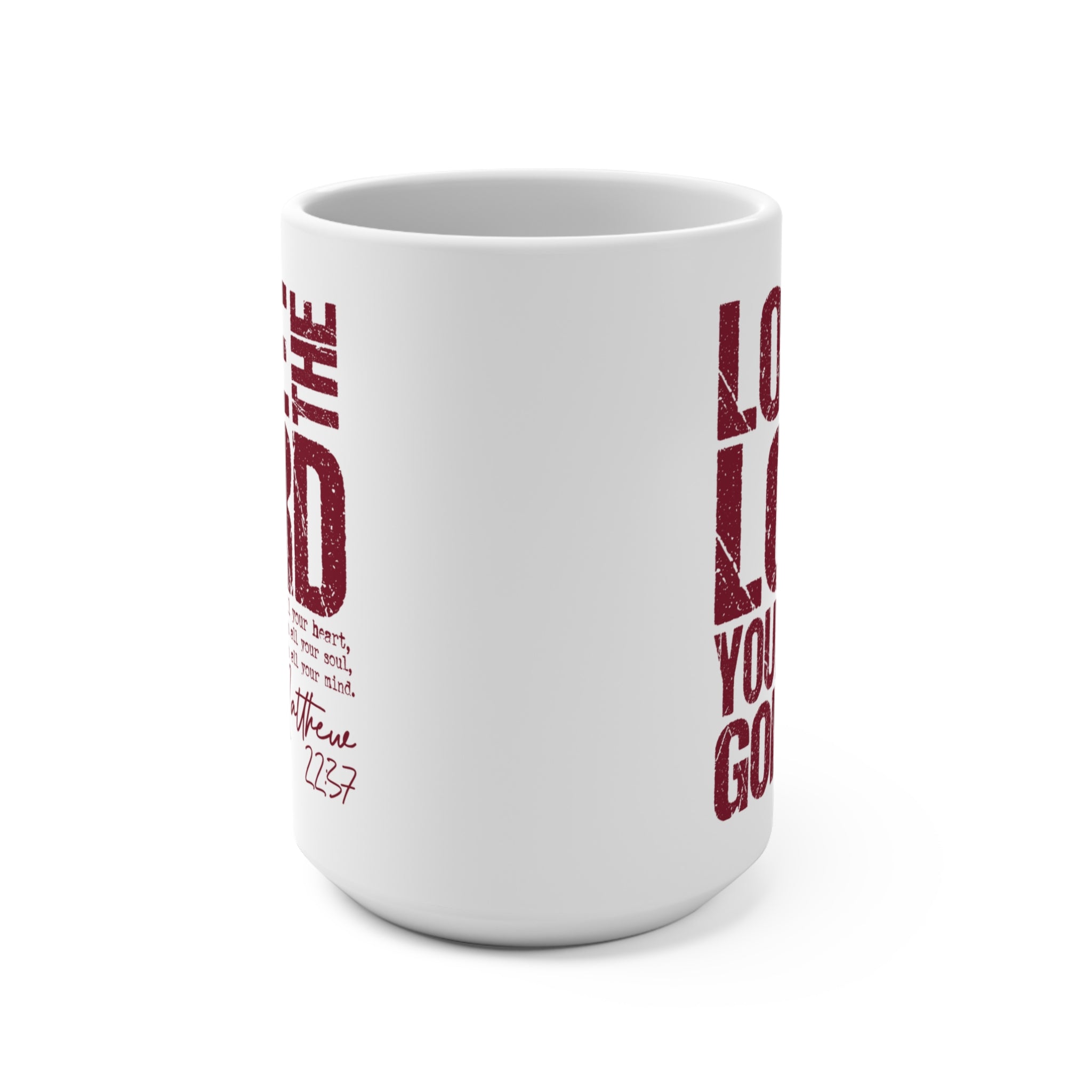 Love the Lord Your God – Mug (White/Burgundy)
