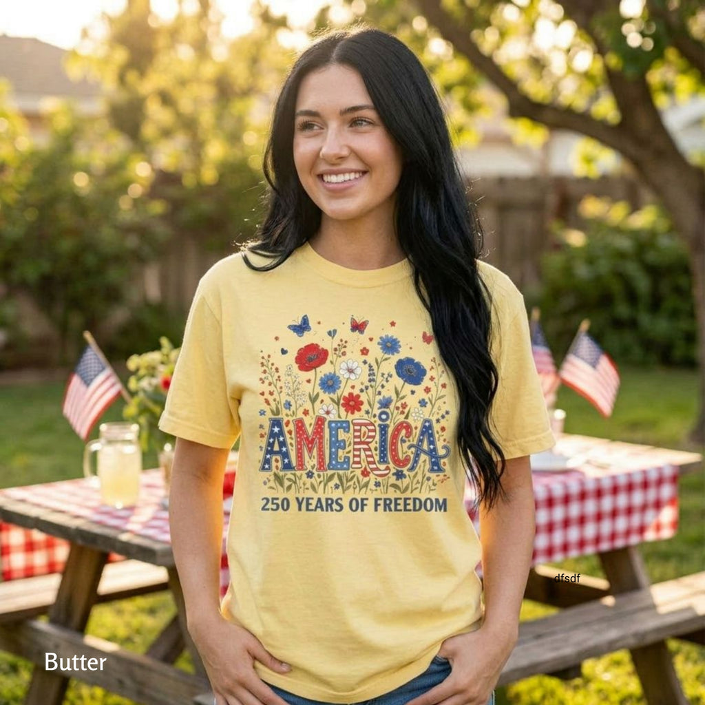 America 250 – Wildflower Patriotic Tee