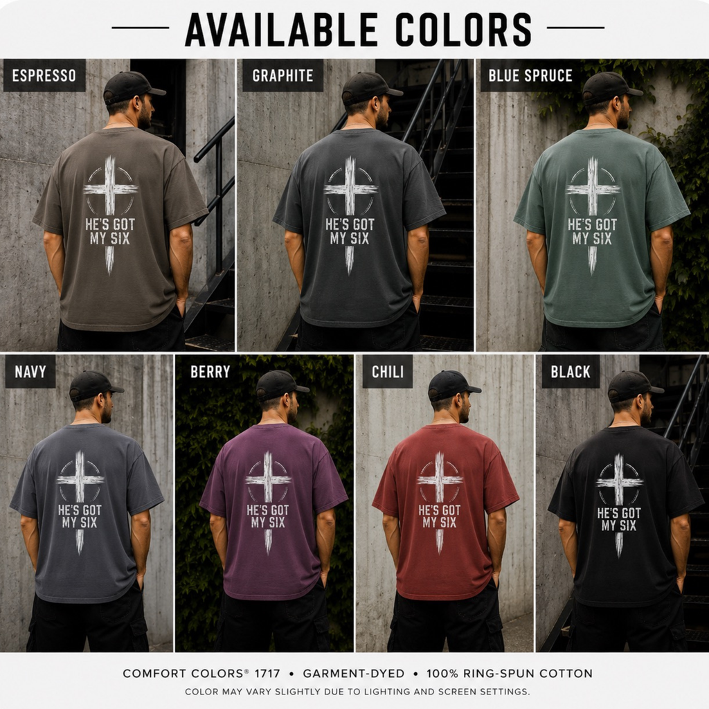 He’s Got My Six – Christian Graphic Tee