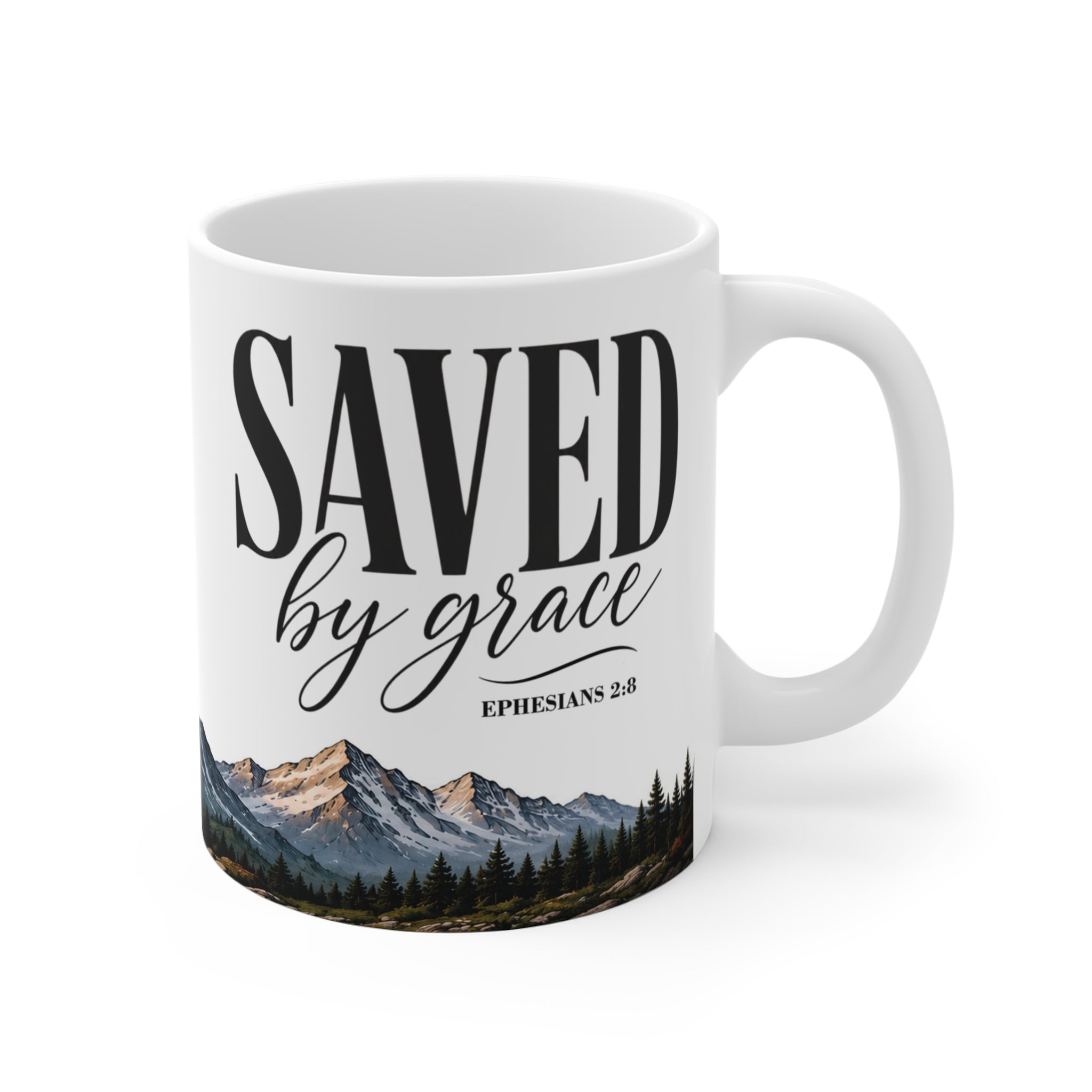 Saved by Grace - Rustic Mountain Mug