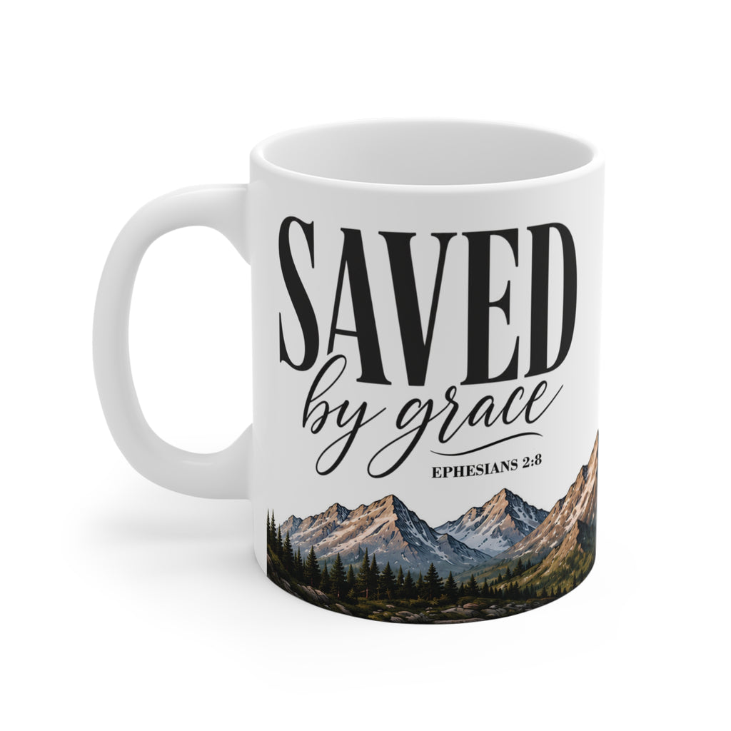Saved by Grace - Rustic Mountain Mug