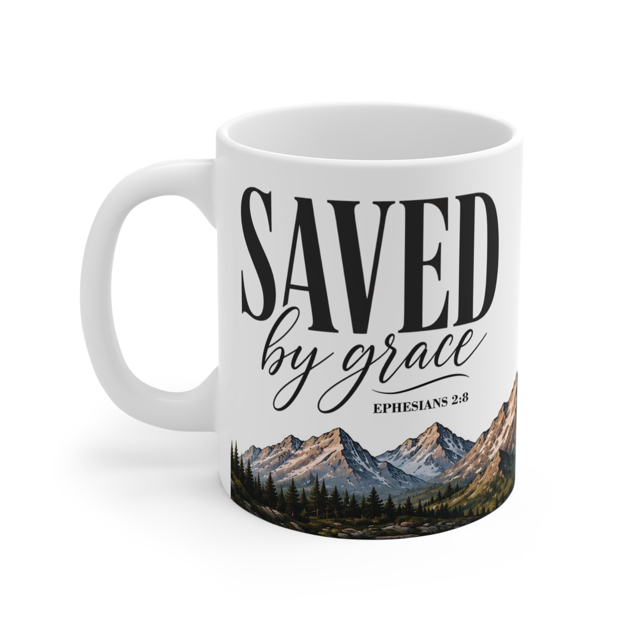 Saved by Grace - Rustic Mountain Mug
