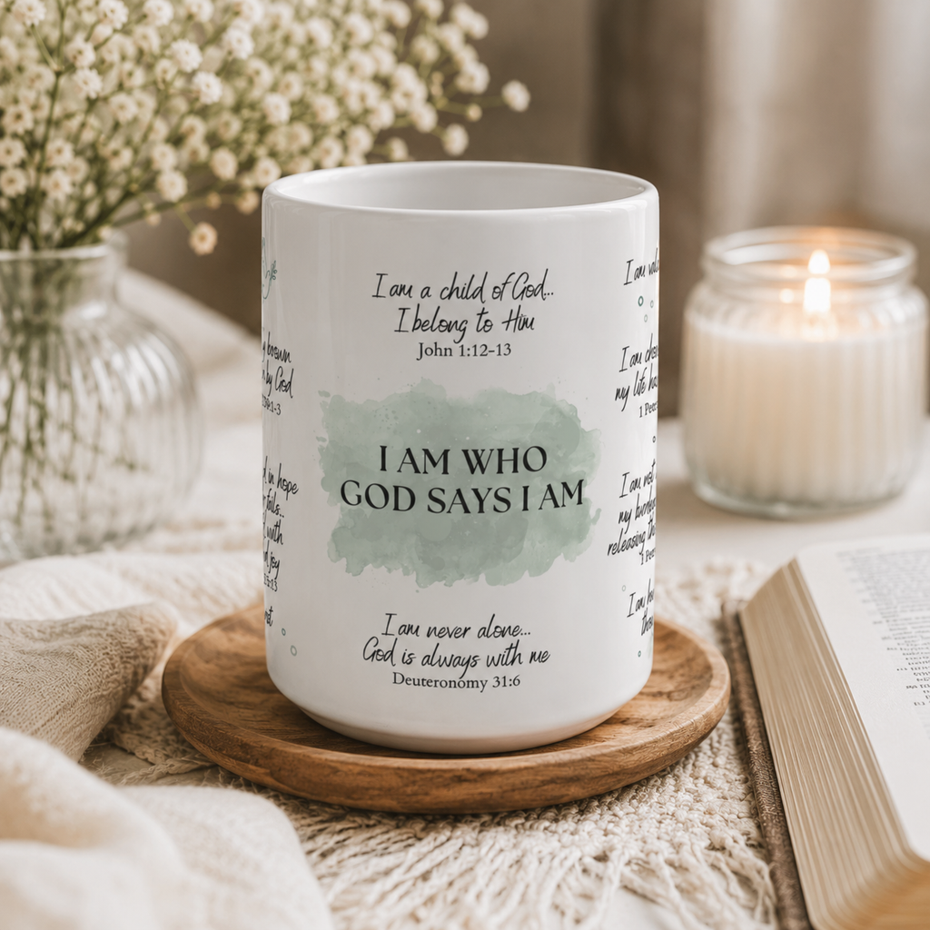 Renew Your Mind - I Am Who God Says I Am Scripture Affirmation Mug