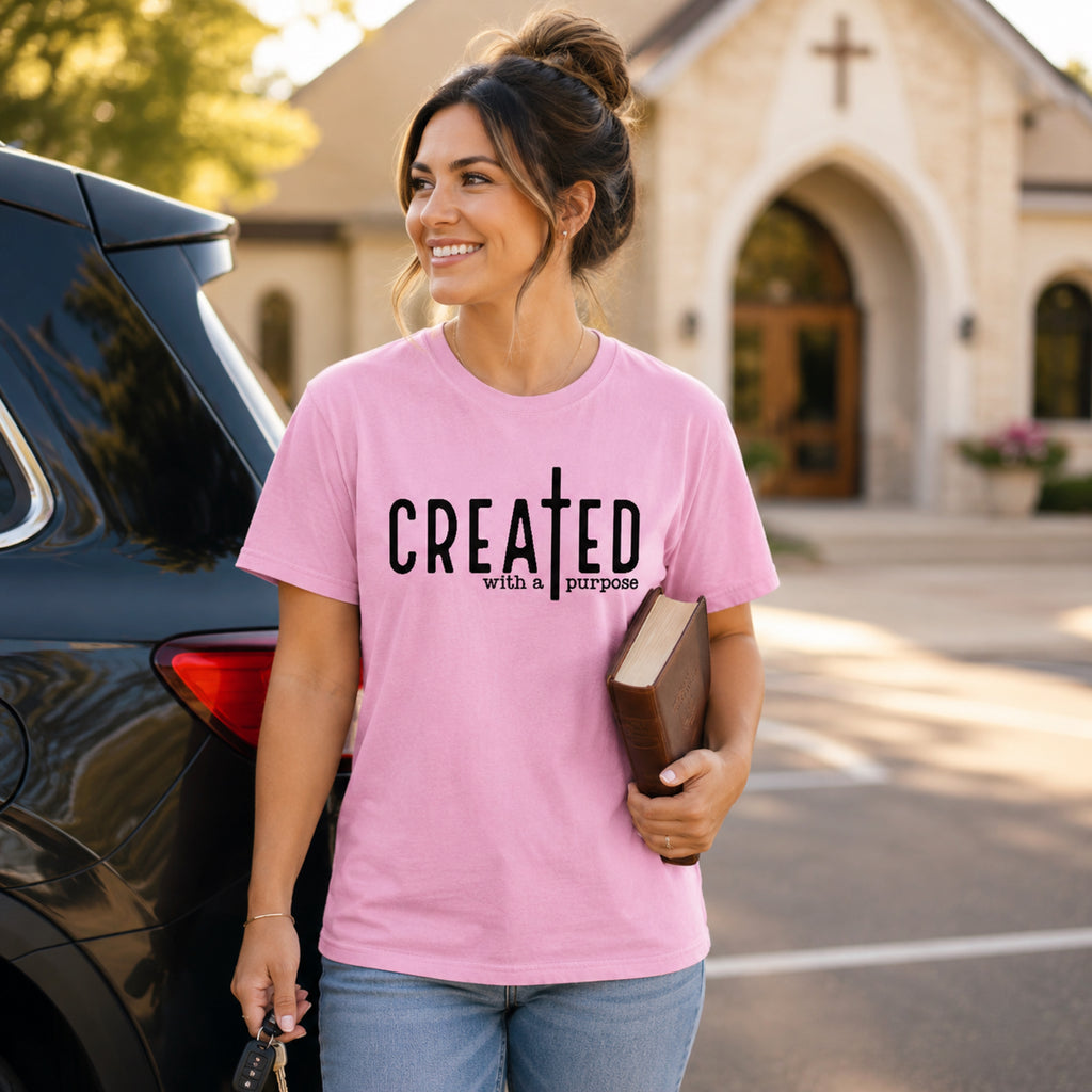 Created with a Purpose – Christian Faith Tee