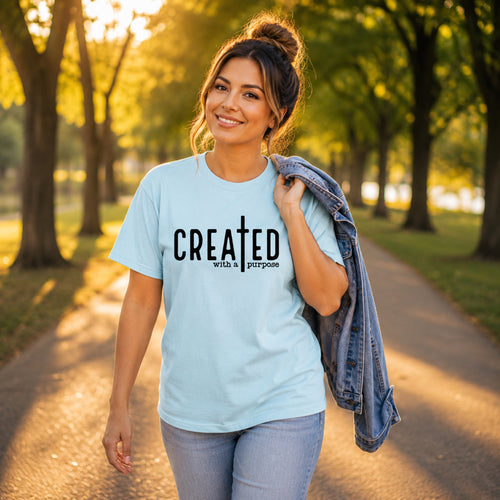 Created with a Purpose – Christian Faith Tee