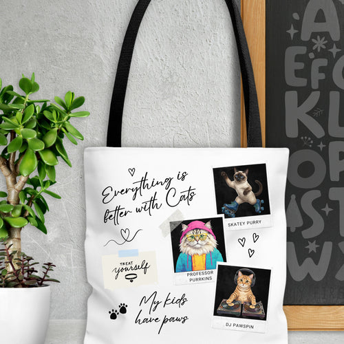 Cat Lover Collage – Tote Bag
