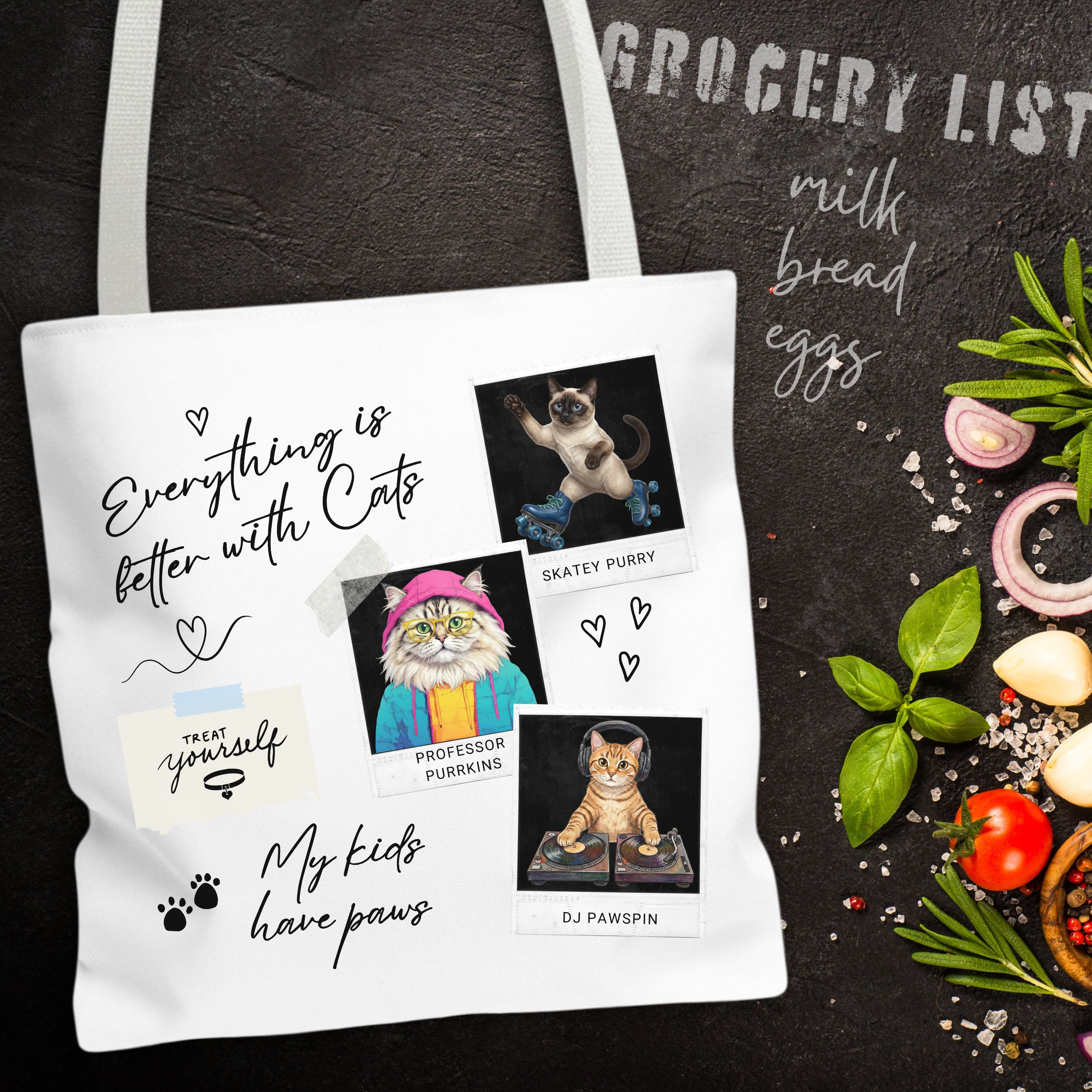 Cat Lover Collage – Tote Bag