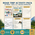 Road Trip Activity Pack for Kids — 30-Page Printable Travel Bundle (Ages 4–12)