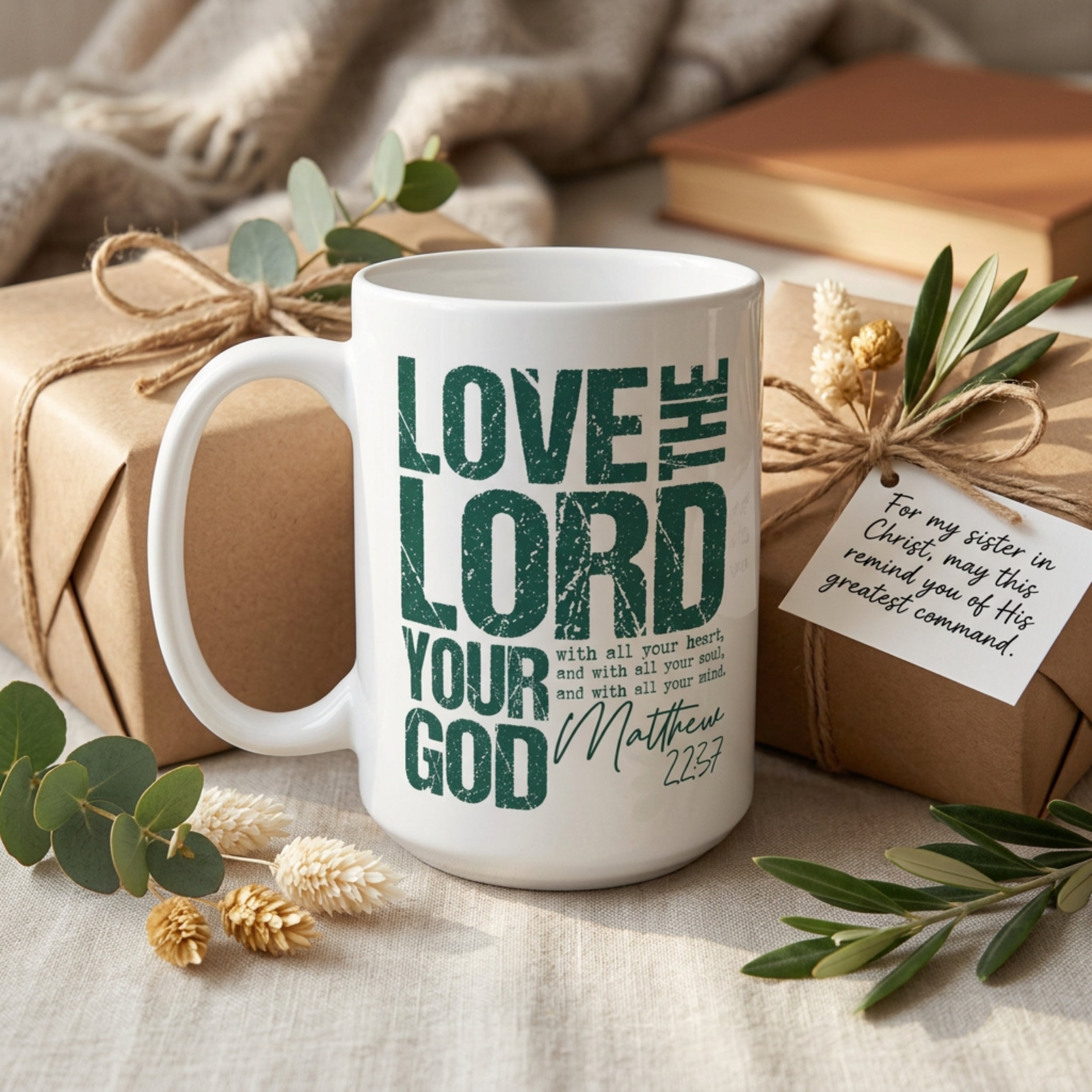Love the Lord Your God - Mug (White/Green)