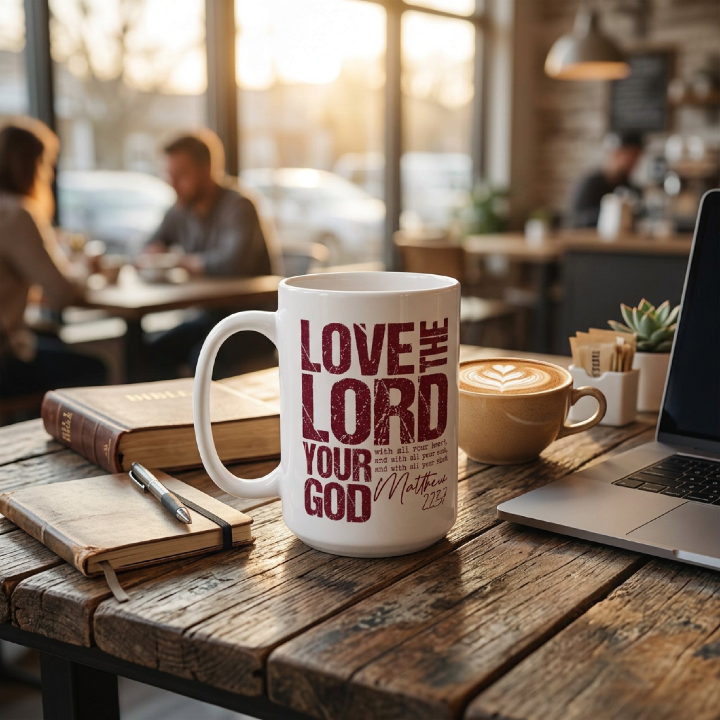 Love the Lord Your God – Mug (White/Burgundy)