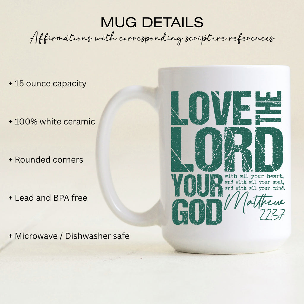Love the Lord Your God - Mug (White/Green)