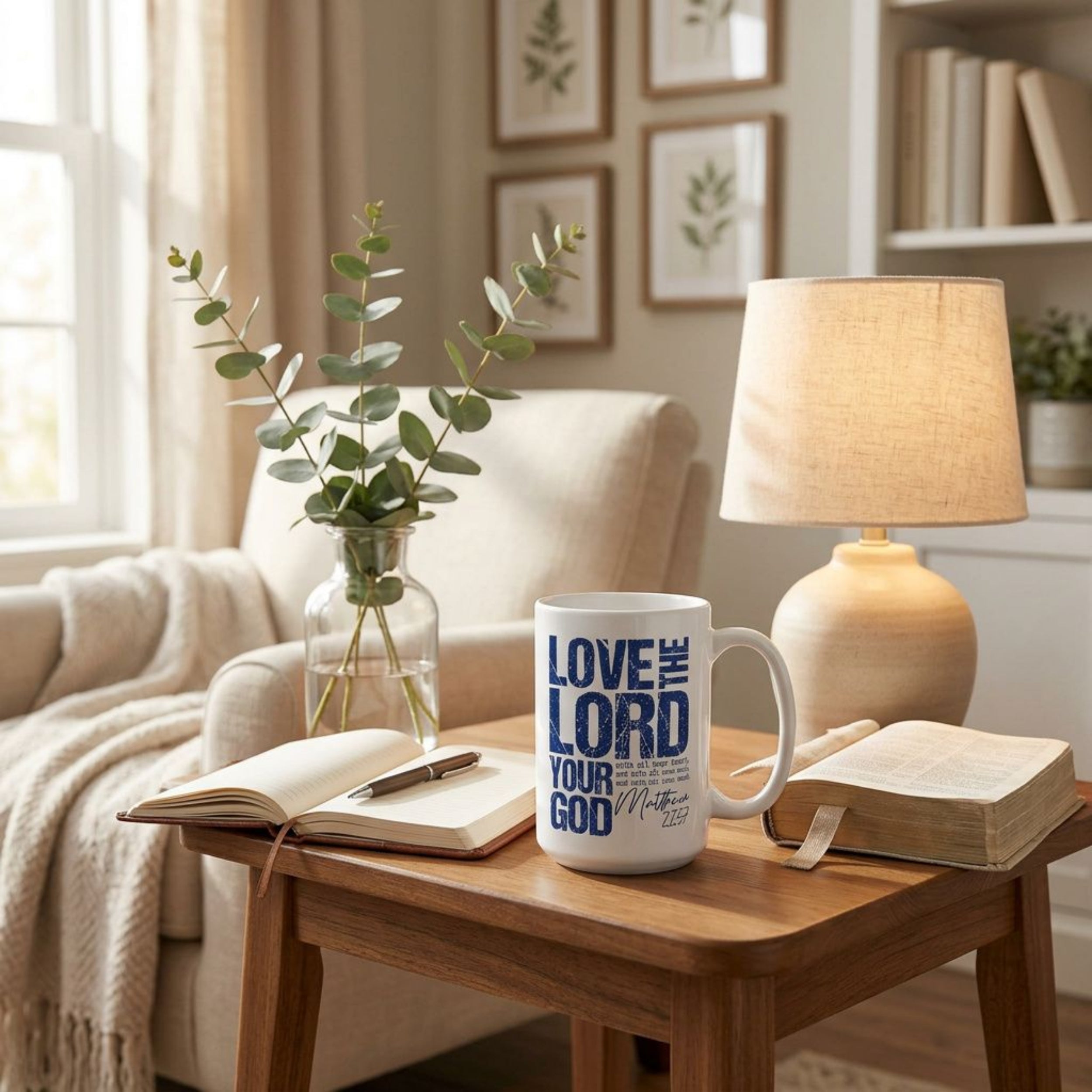 Love the Lord Your God – Mug (White/Navy)