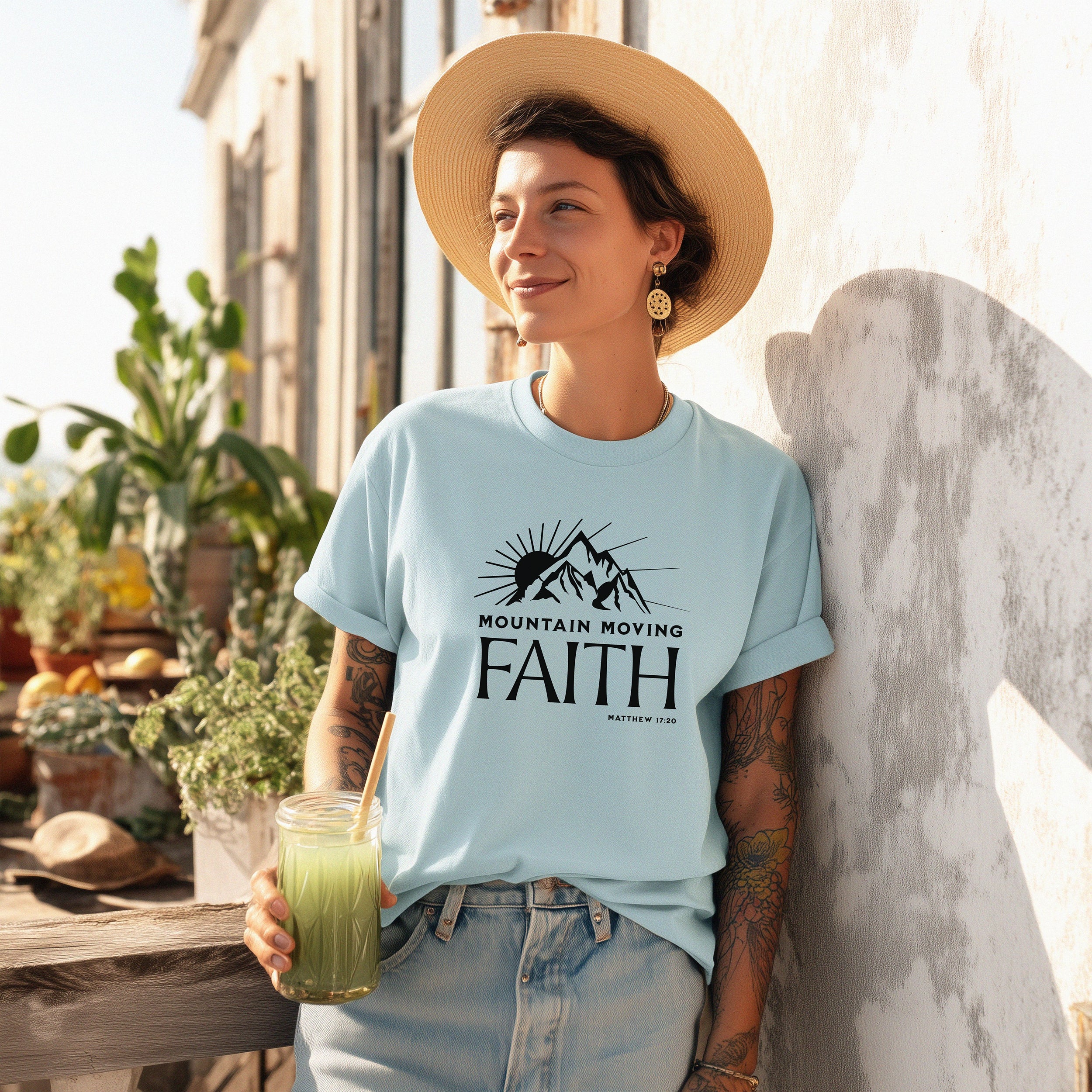 Faith That Moves Mountains – Christian Graphic Tee