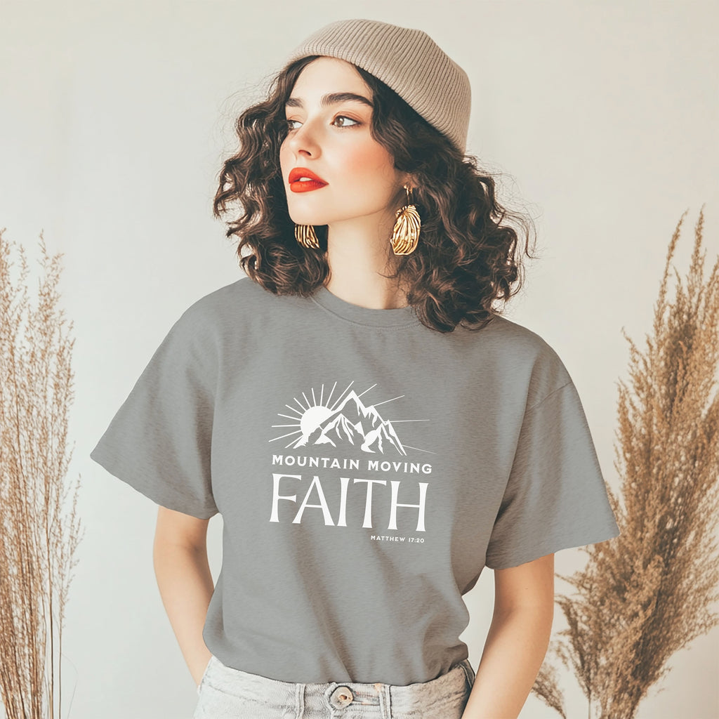 Faith That Moves Mountains – Christian Graphic Tee