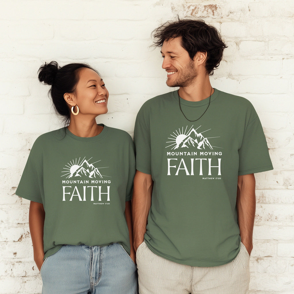 Faith That Moves Mountains – Christian Graphic Tee