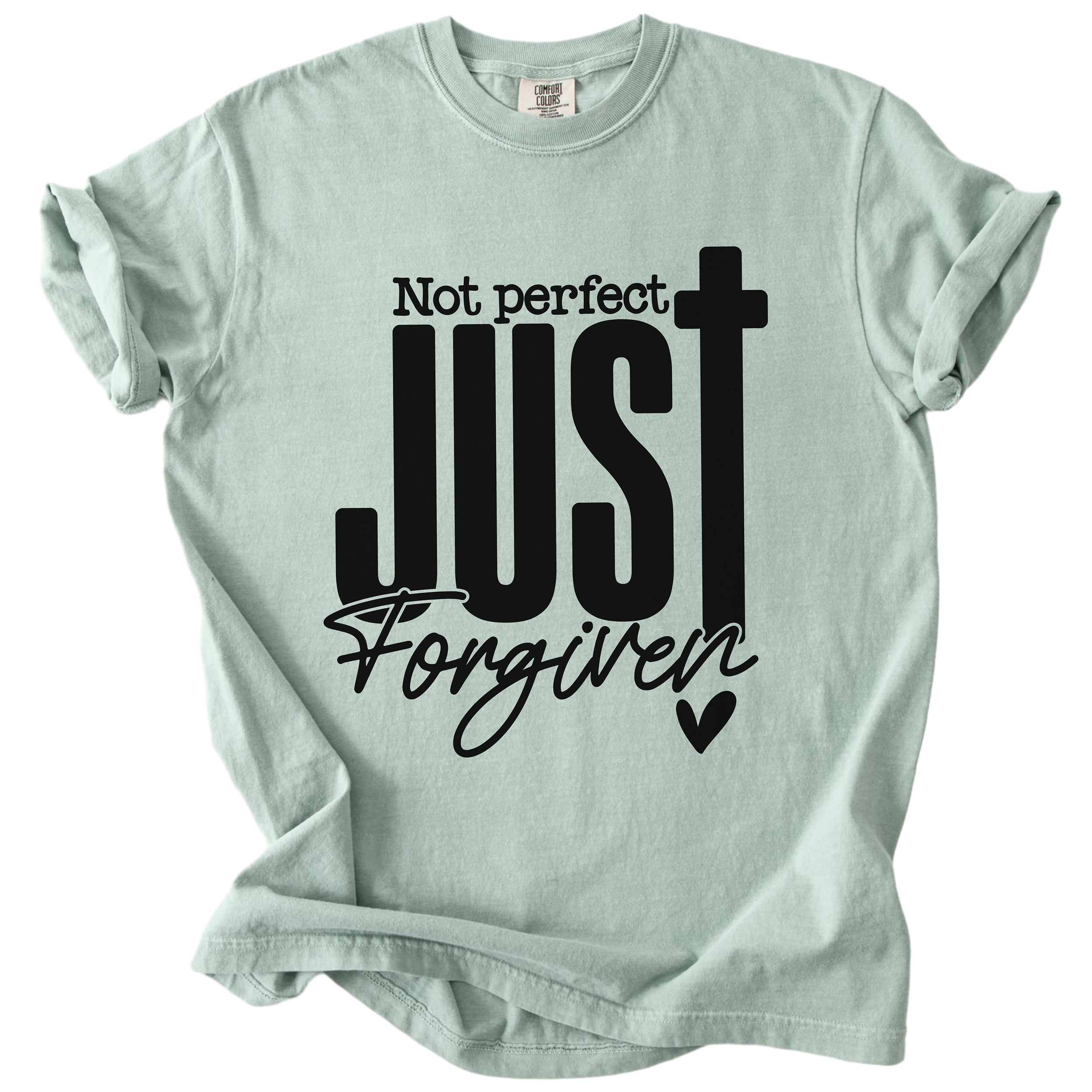 Not Perfect Just Forgiven – Christian Grace Tee for Women