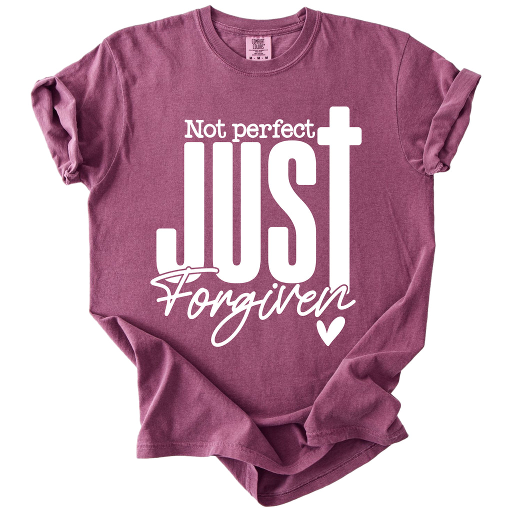 Not Perfect Just Forgiven – Christian Grace Tee for Women