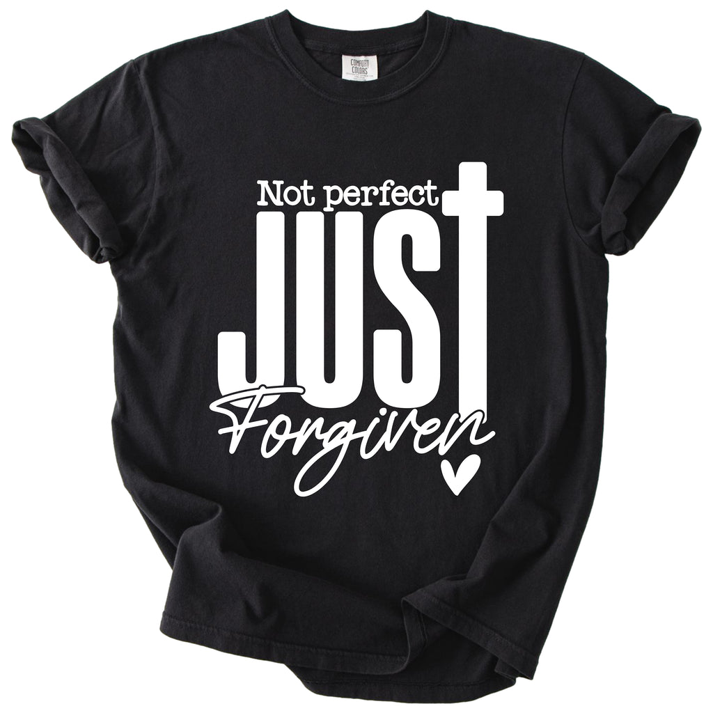 Not Perfect Just Forgiven – Christian Grace Tee for Women