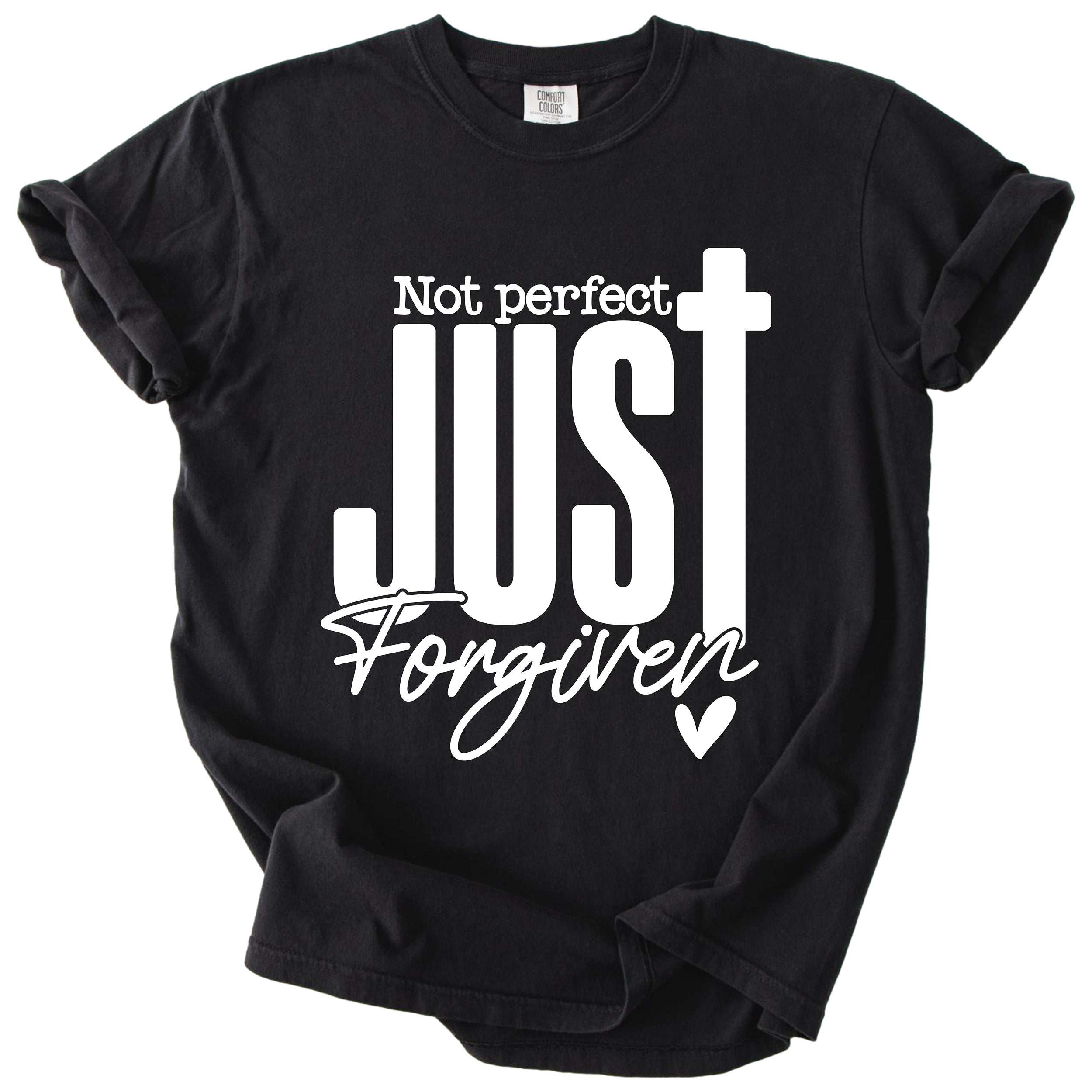 Not Perfect Just Forgiven – Christian Grace Tee for Women