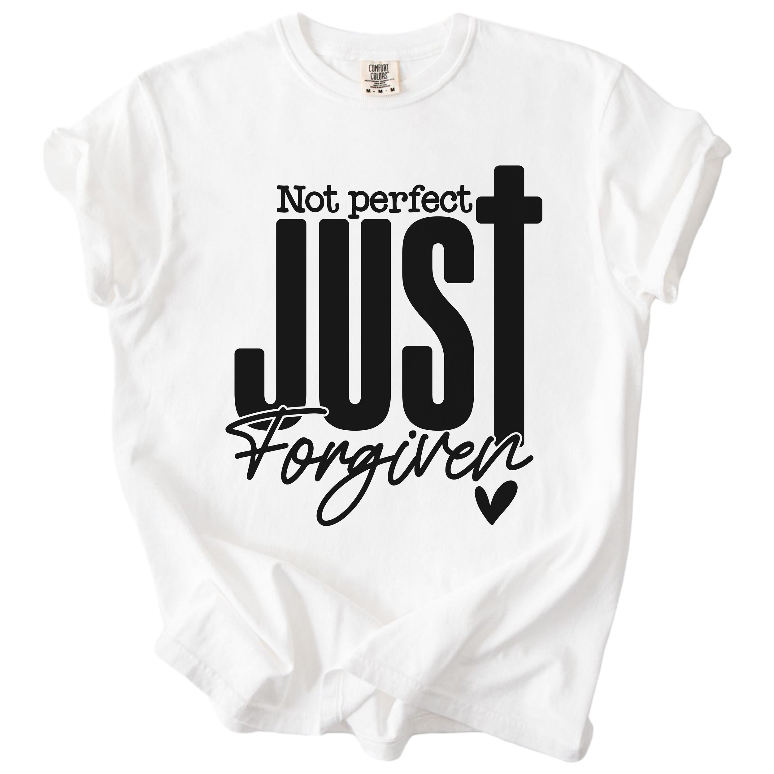 Not Perfect Just Forgiven – Christian Grace Tee for Women