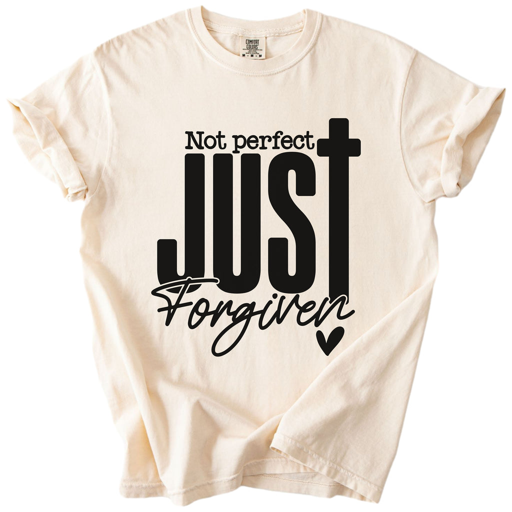 Not Perfect Just Forgiven – Christian Grace Tee for Women