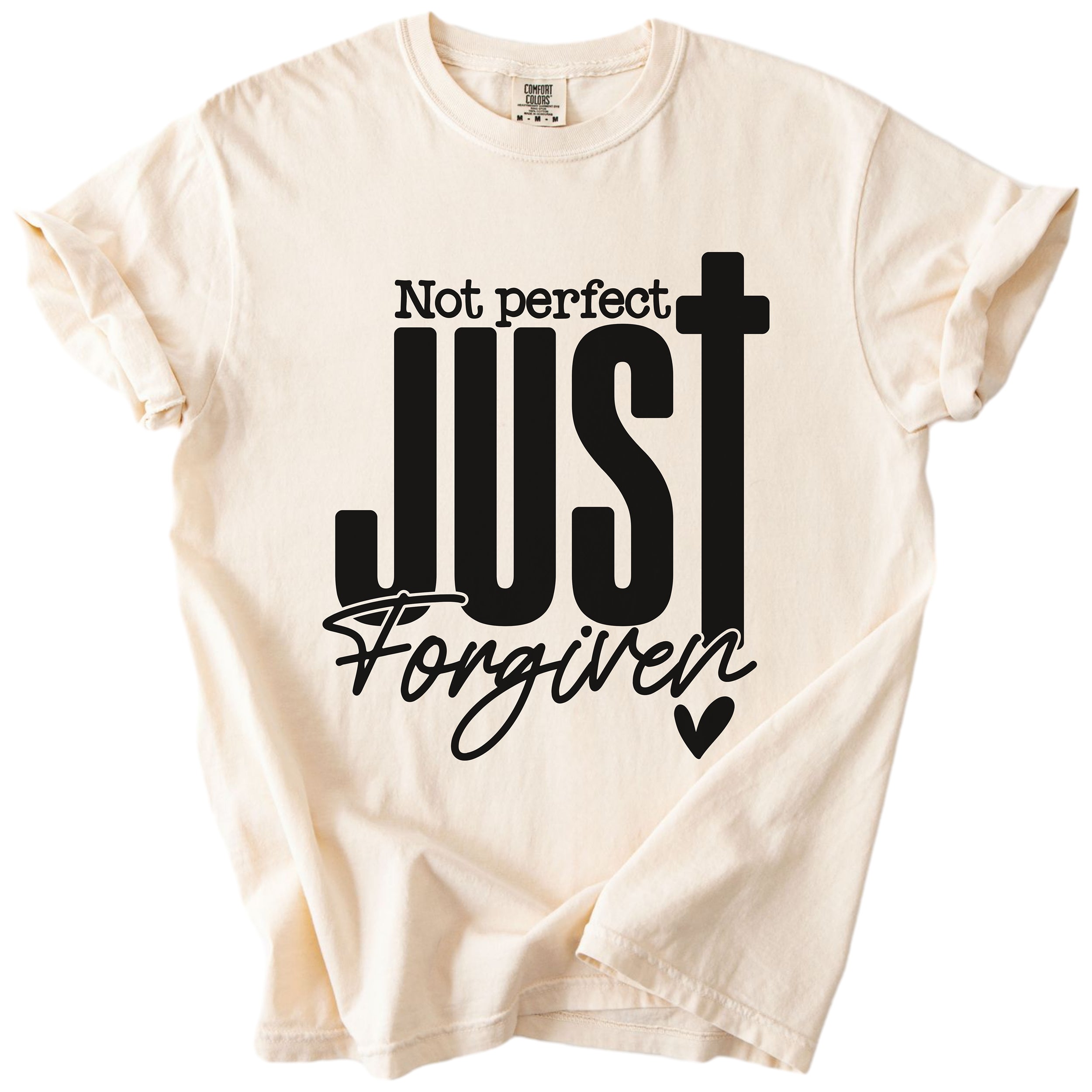 Not Perfect Just Forgiven – Christian Grace Tee for Women