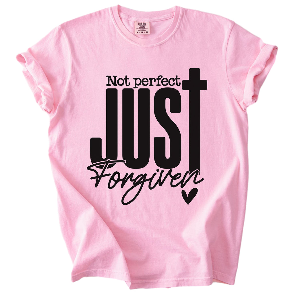 Not Perfect Just Forgiven – Christian Grace Tee for Women