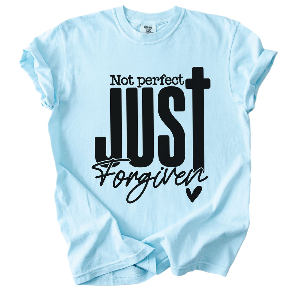 Not Perfect Just Forgiven – Christian Grace Tee for Women