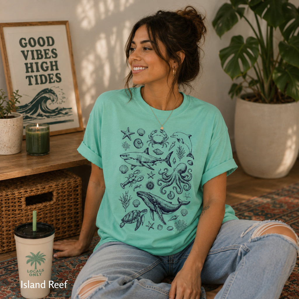Ocean Animals – Vintage Graphic Tee