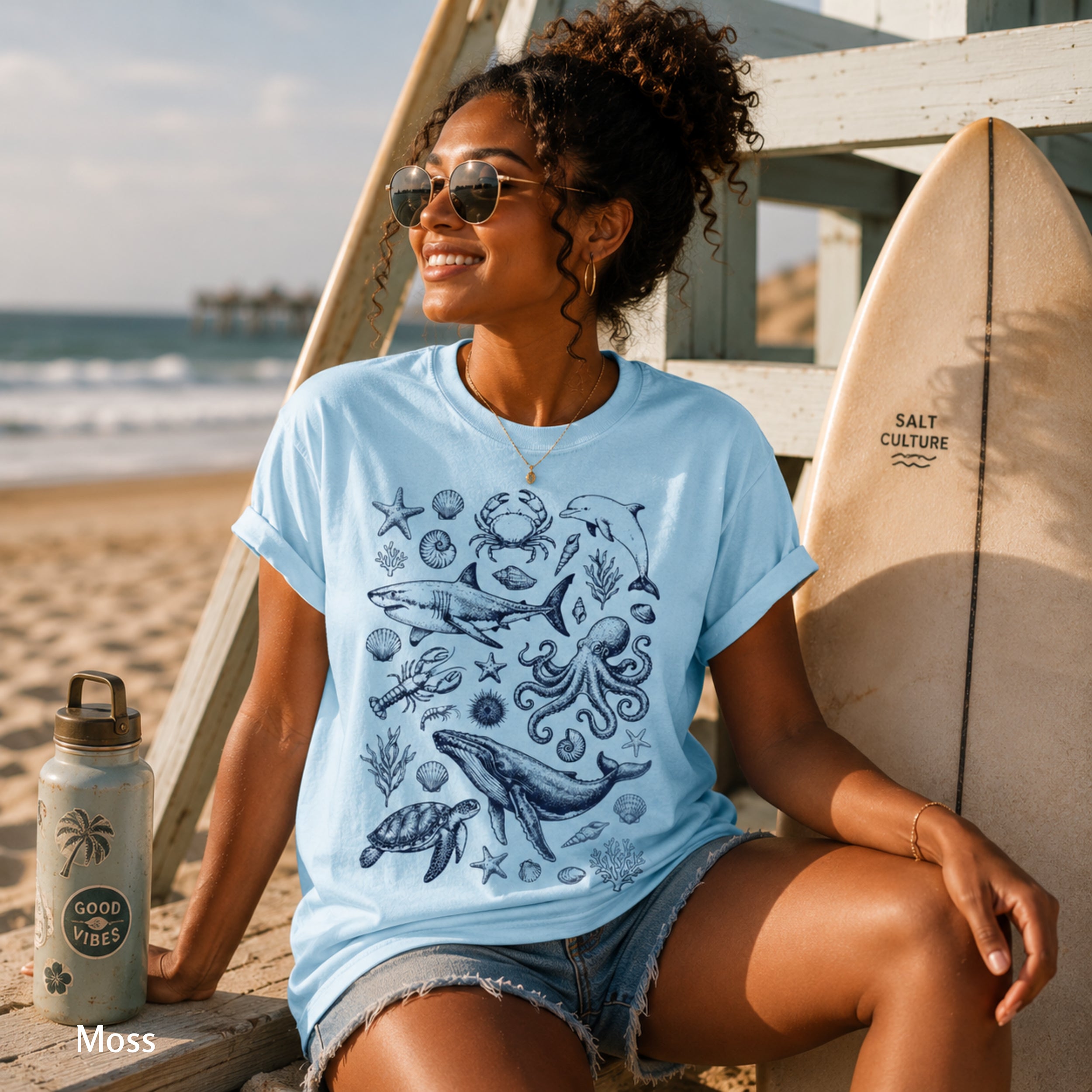 Ocean Animals – Vintage Graphic Tee