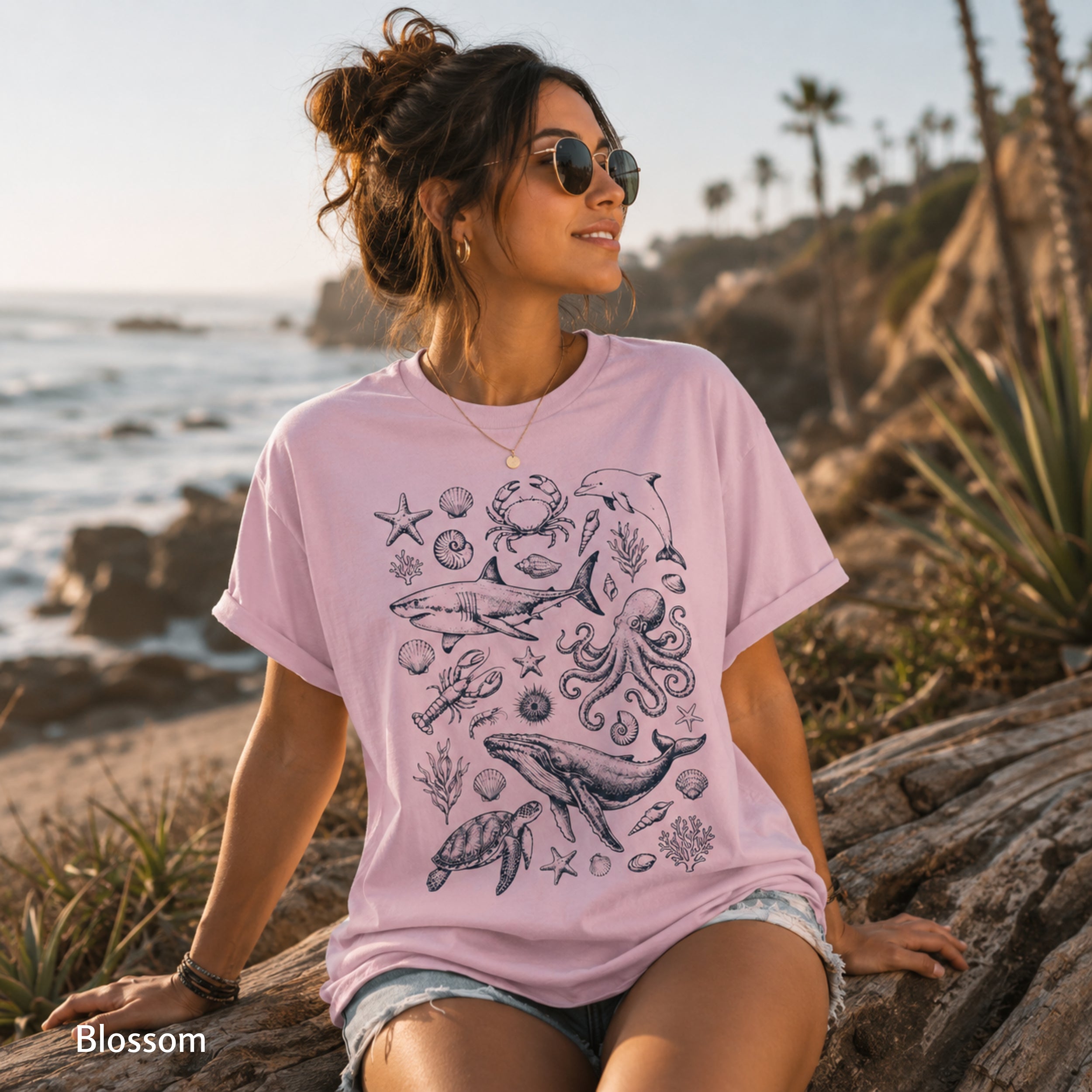 Ocean Animals – Vintage Graphic Tee