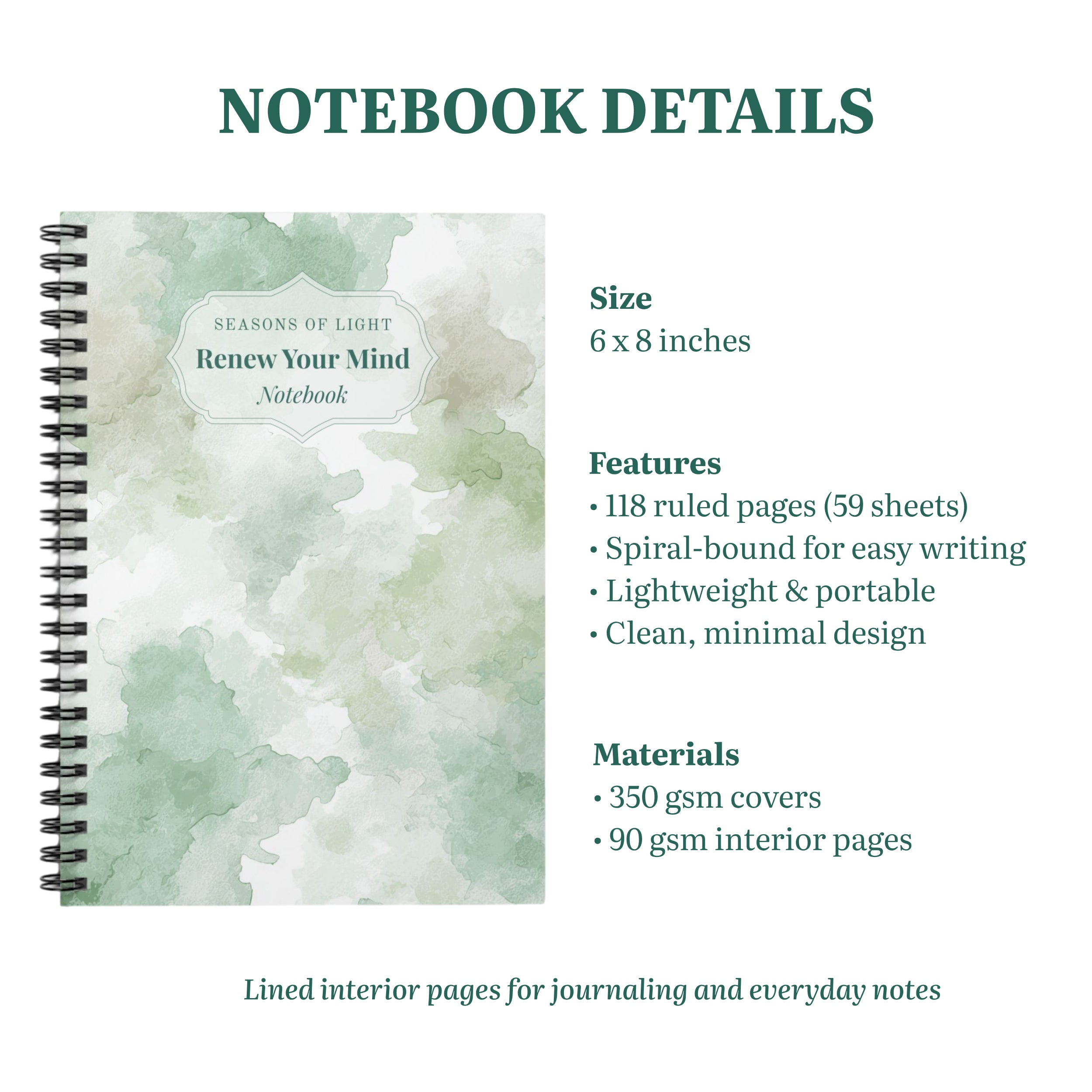 Renew Your Mind – Lined Journal