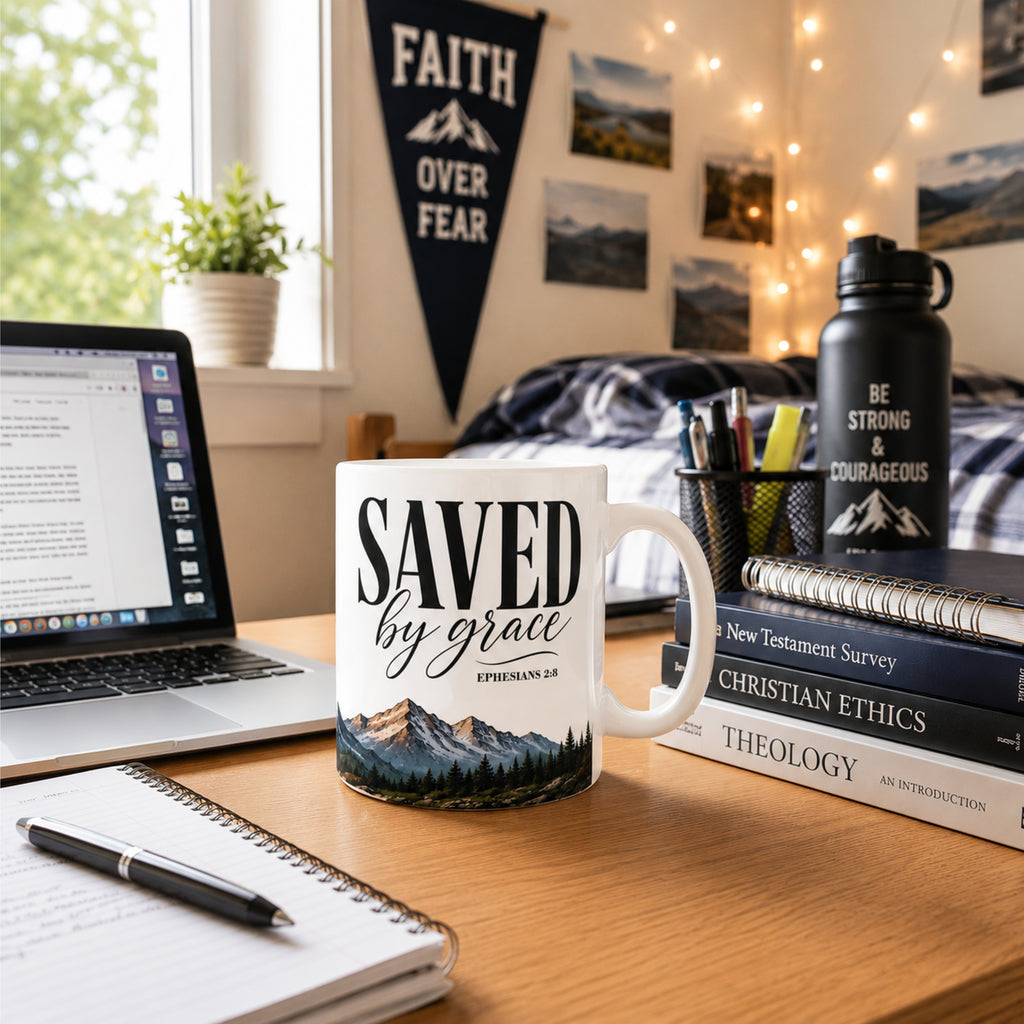 Saved by Grace - Rustic Mountain Mug