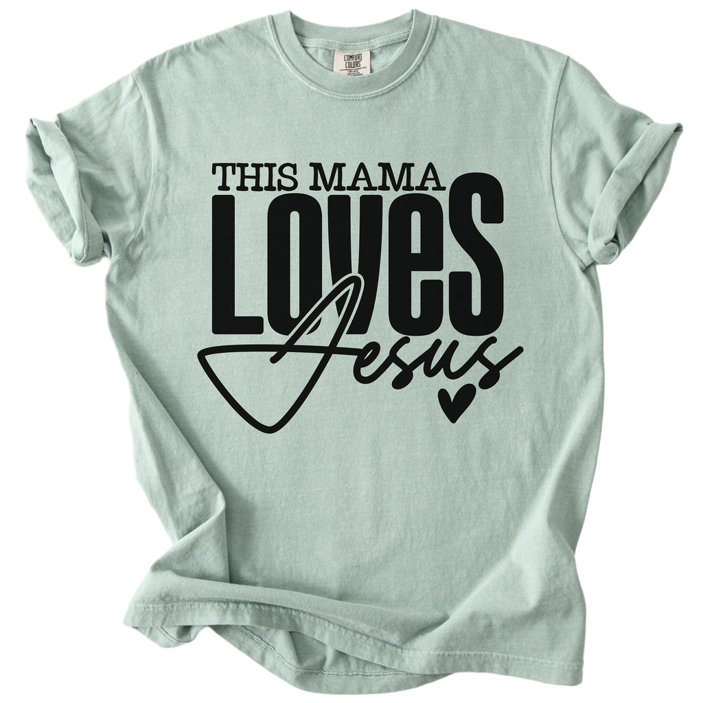 This Mama Loves Jesus – Christian Faith Tee