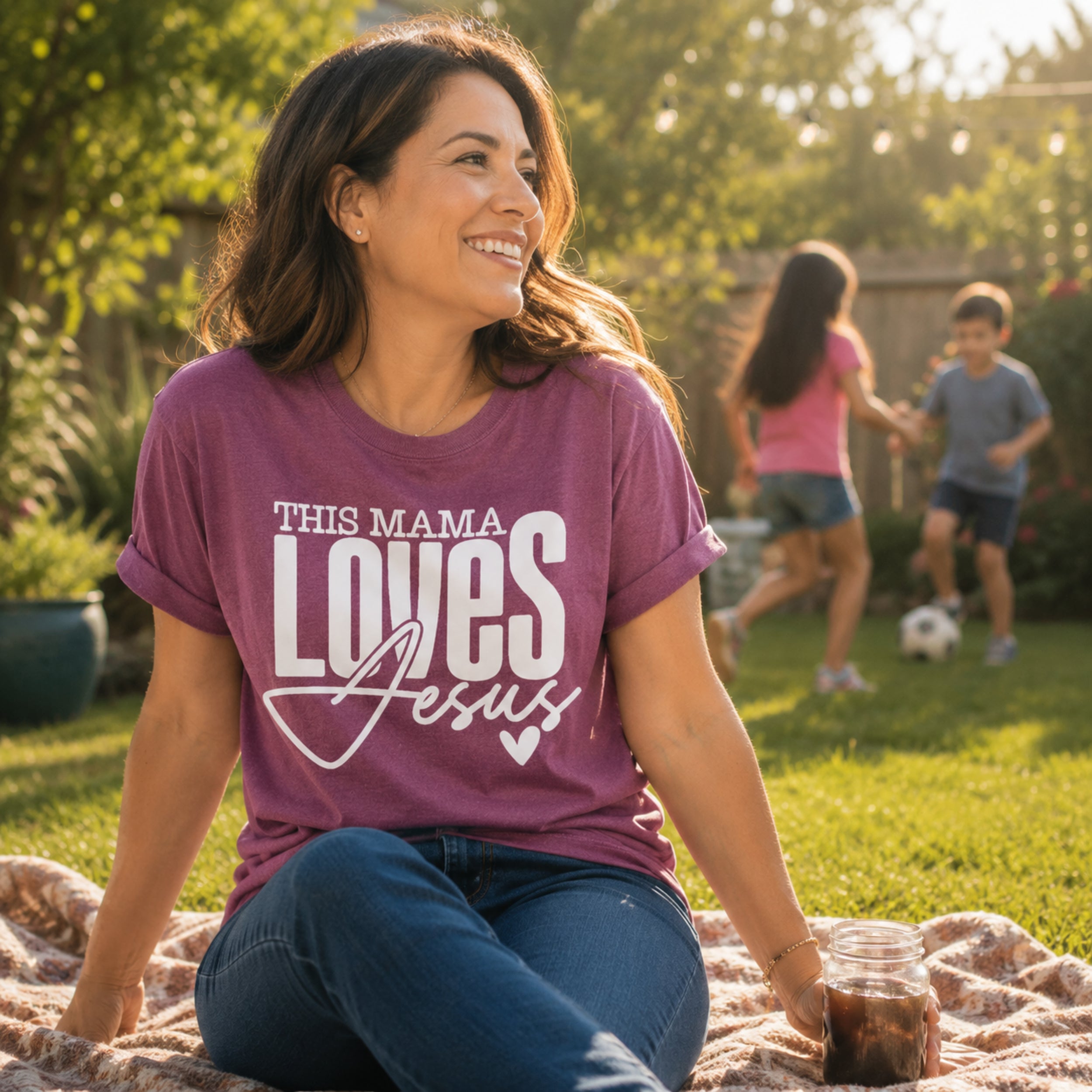 This Mama Loves Jesus – Christian Faith Tee