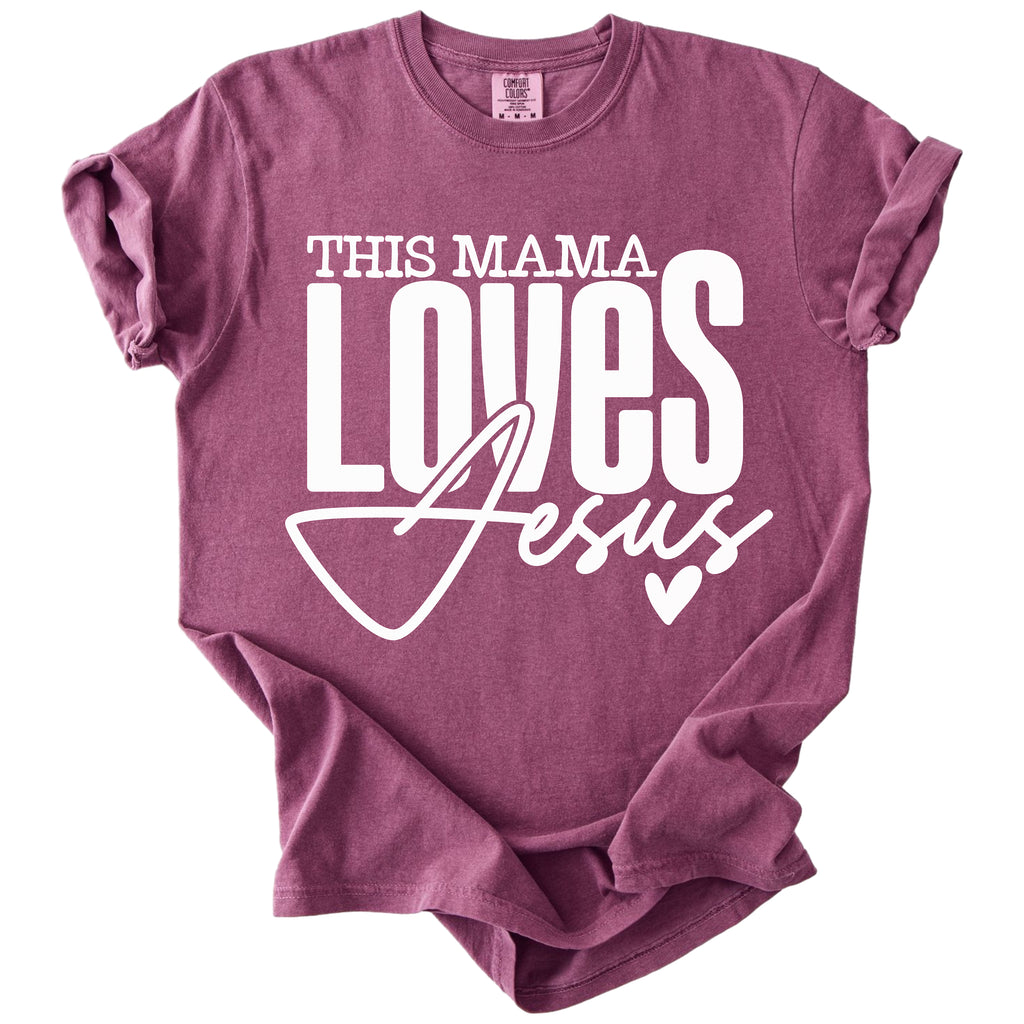 This Mama Loves Jesus – Christian Faith Tee