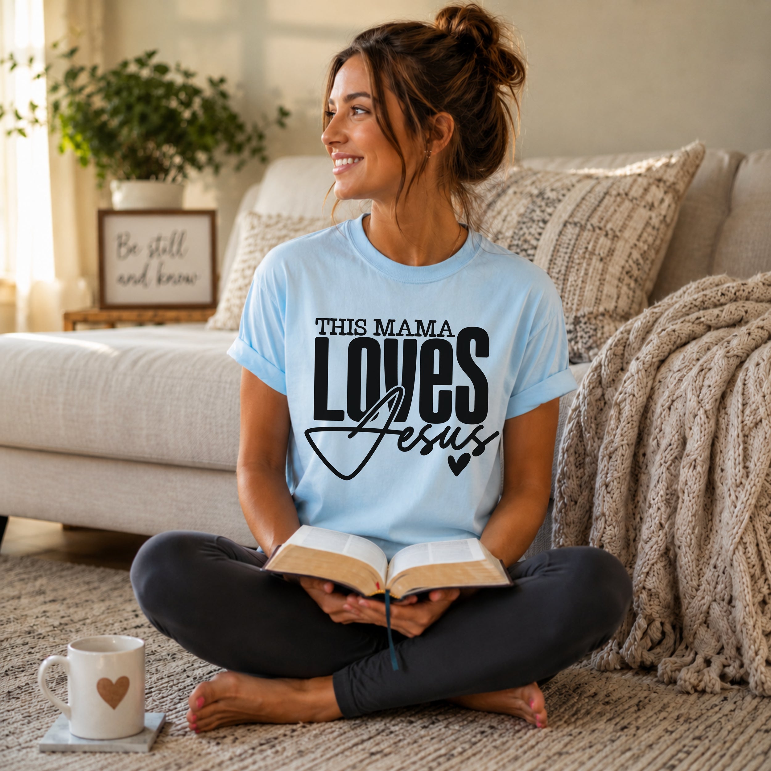 This Mama Loves Jesus – Christian Faith Tee